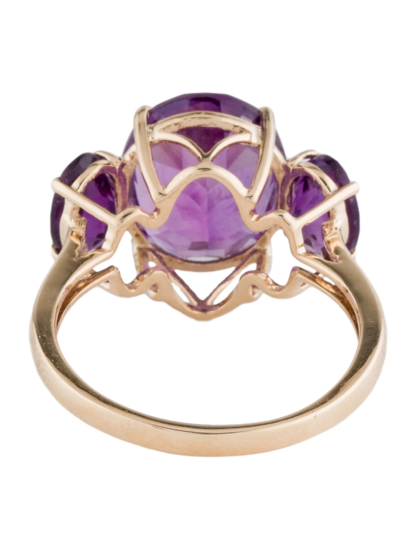 14K 5.92ctw Amethyst Cocktail Ring