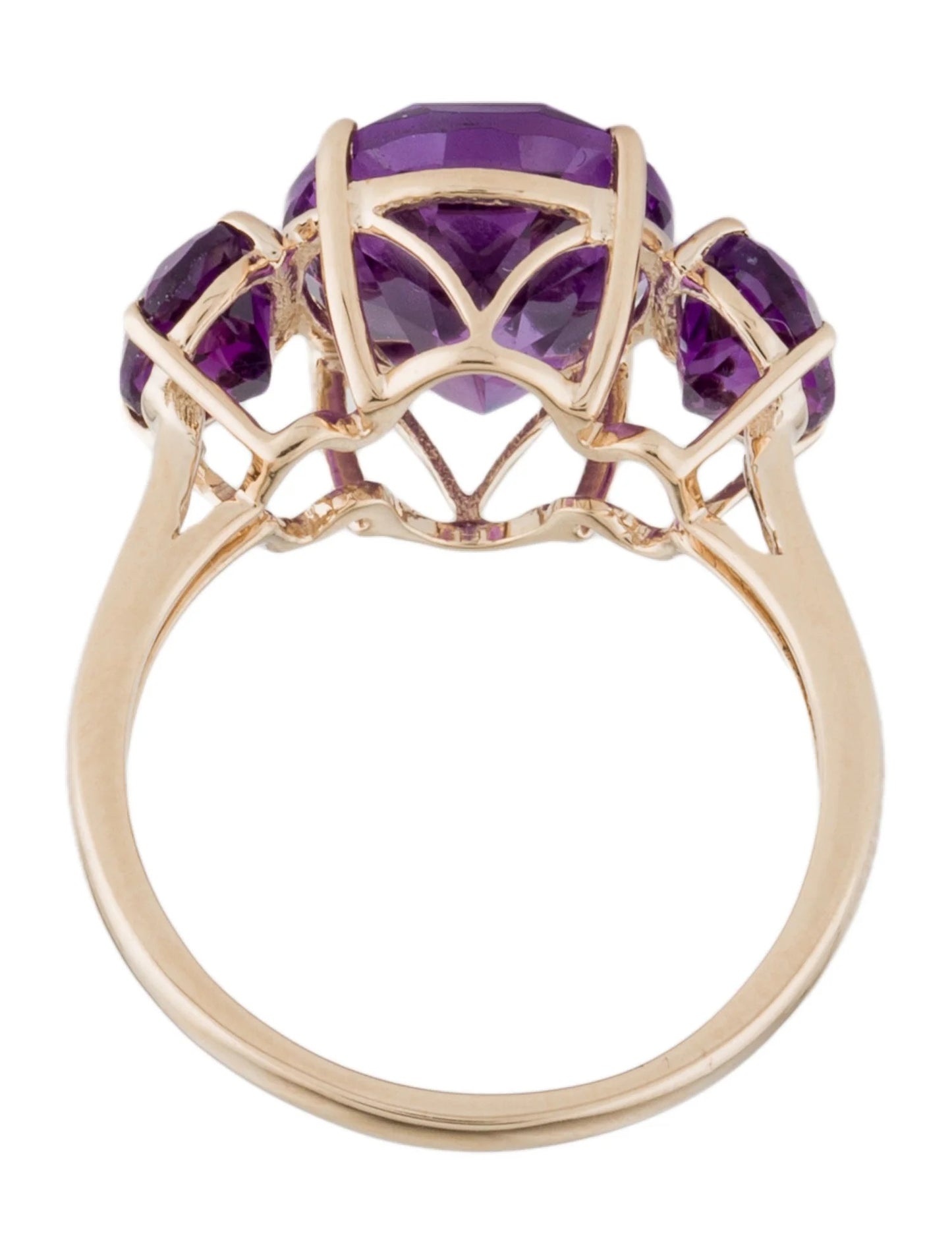 14K 5.92ctw Amethyst Cocktail Ring