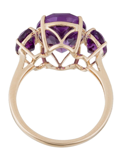14K 5.92ctw Amethyst Cocktail Ring