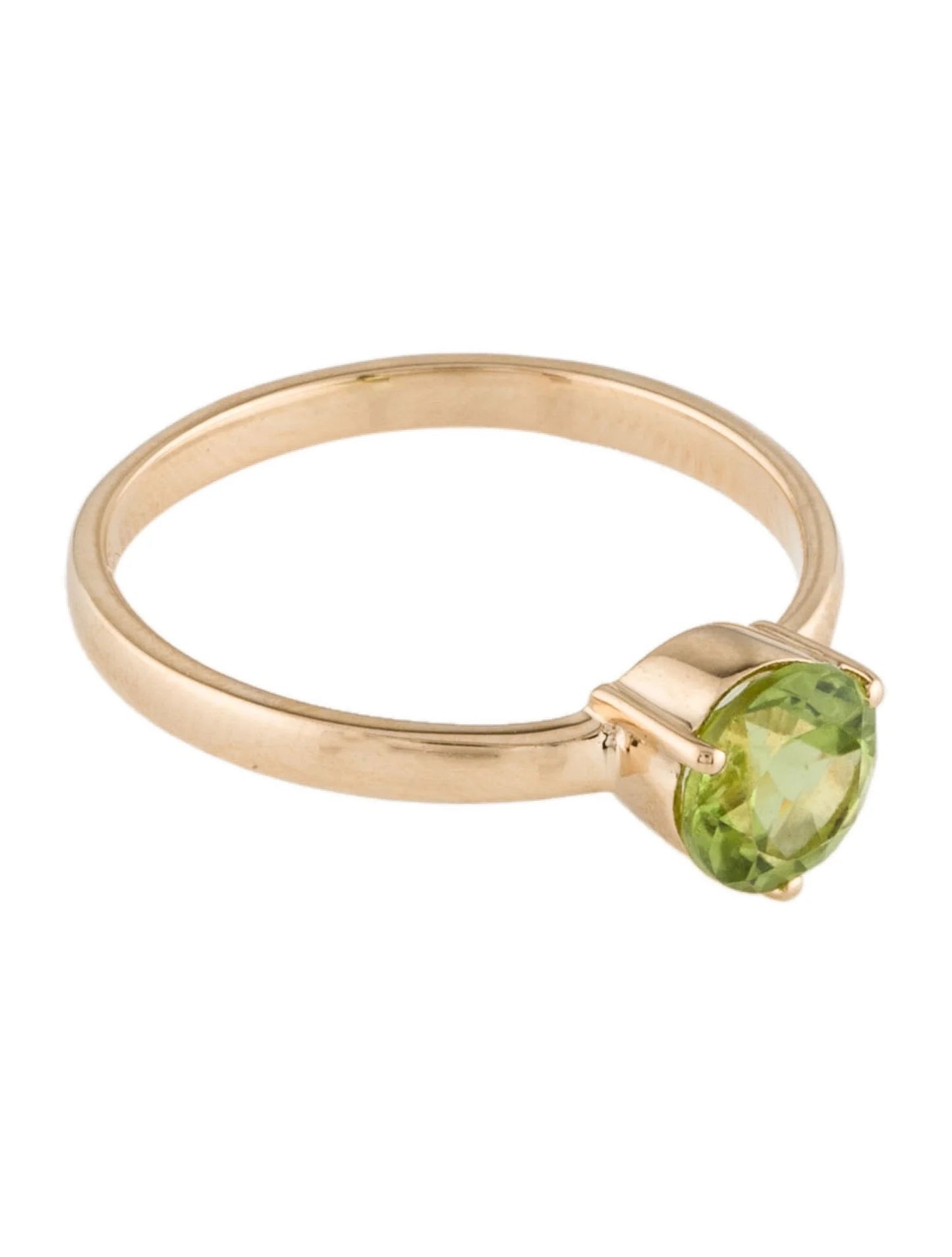 14K Peridot Solitaire Cocktail Ring