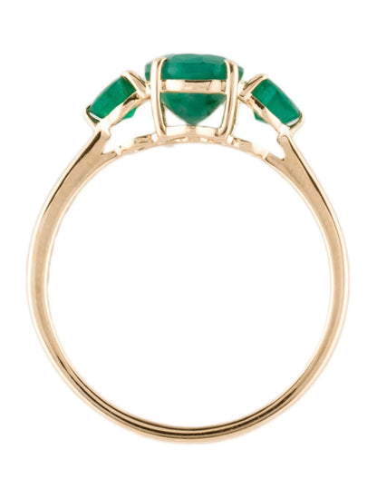 14K Emerald Cocktail Ring