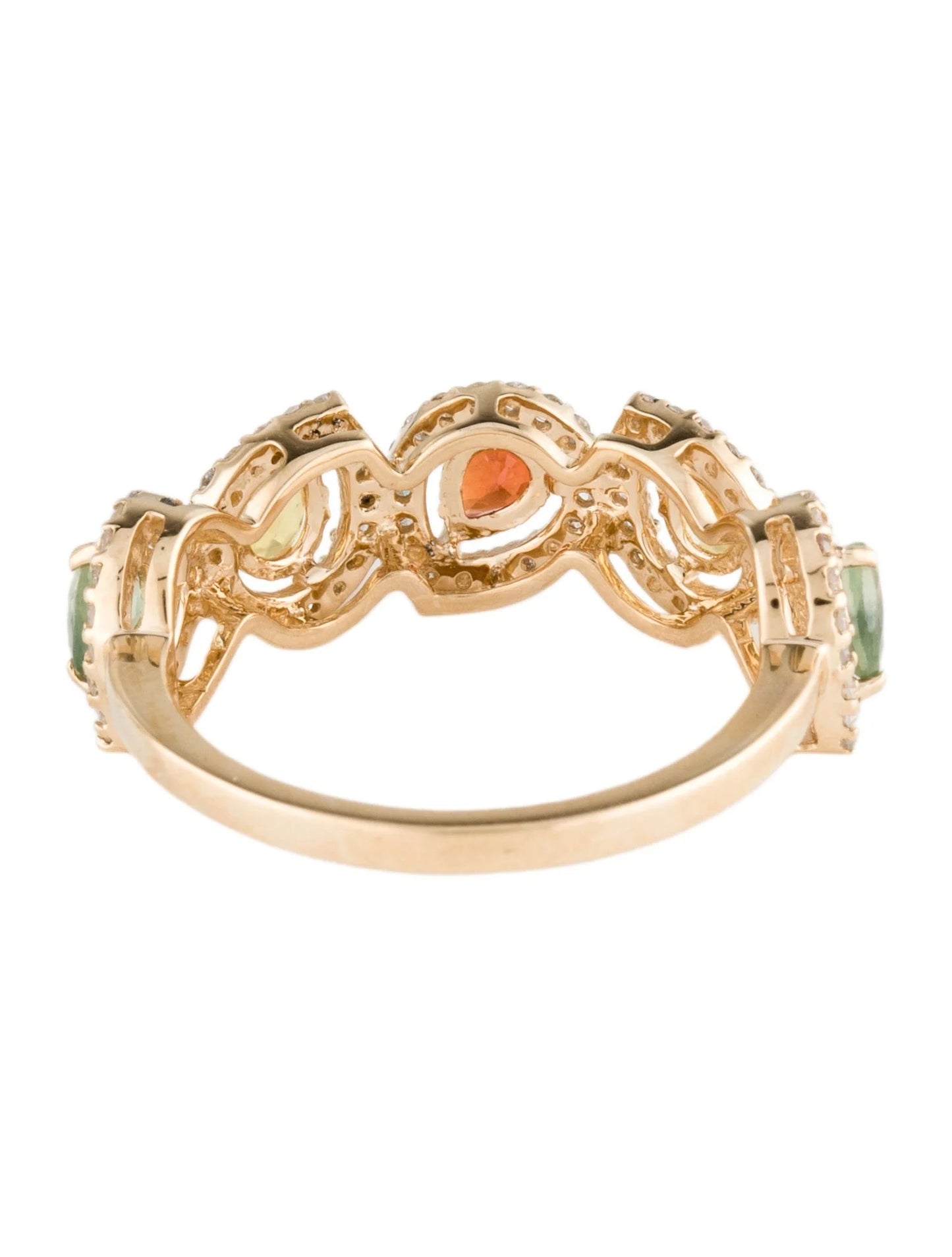 14K Sapphire & Diamond Band