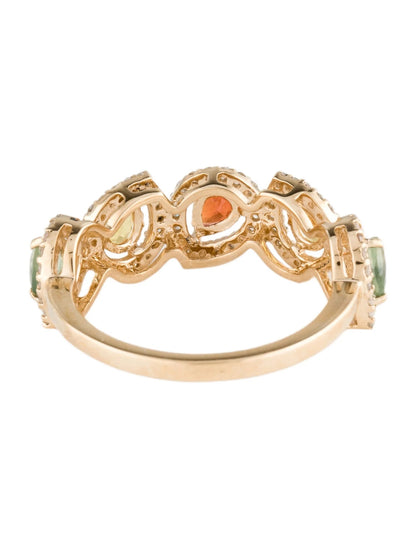 14K Sapphire & Diamond Band