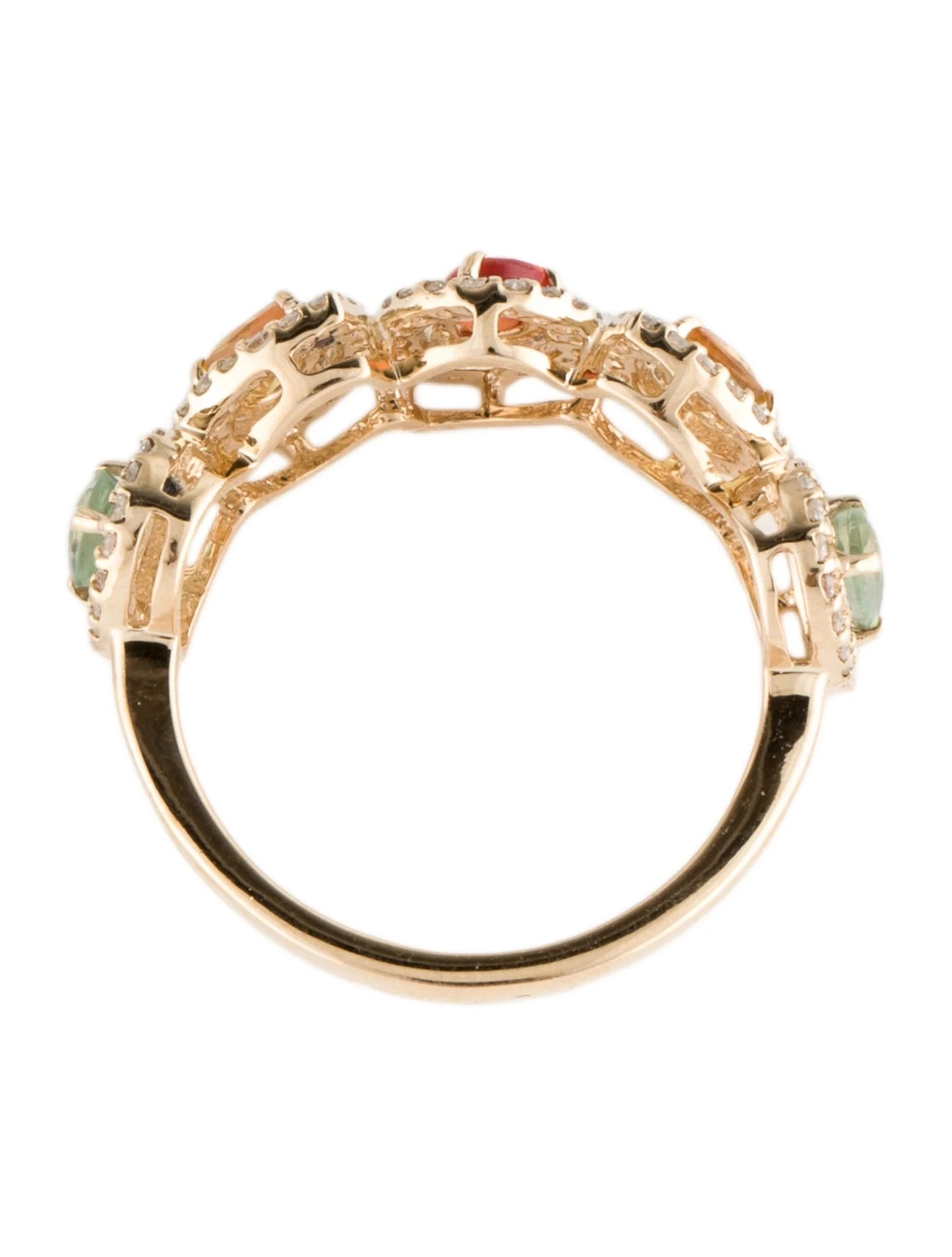 14K Sapphire & Diamond Band