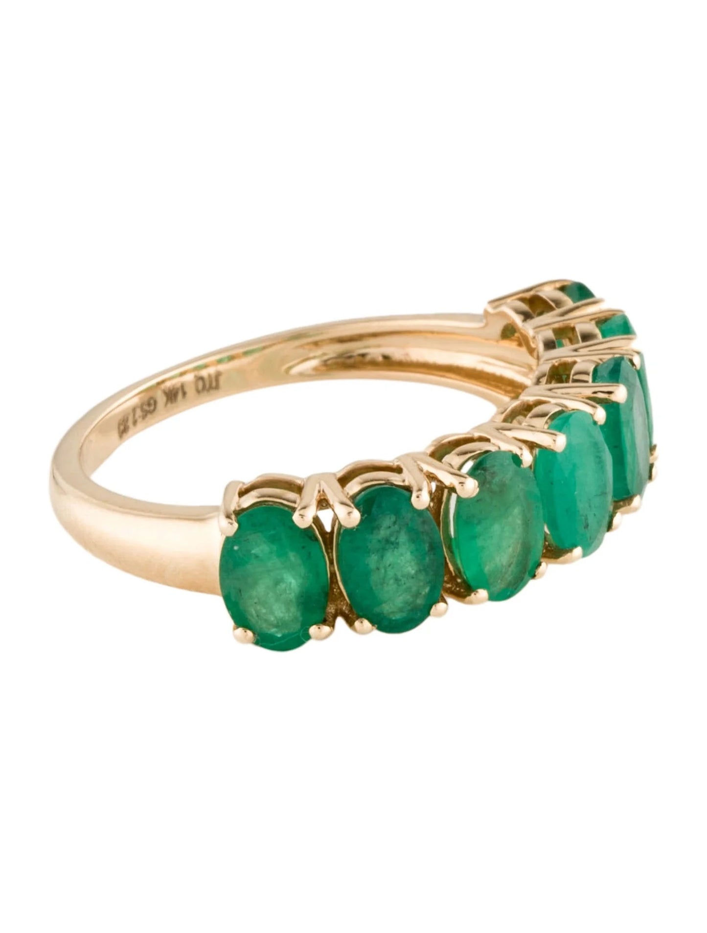 14K 2.80ctw Emerald Band