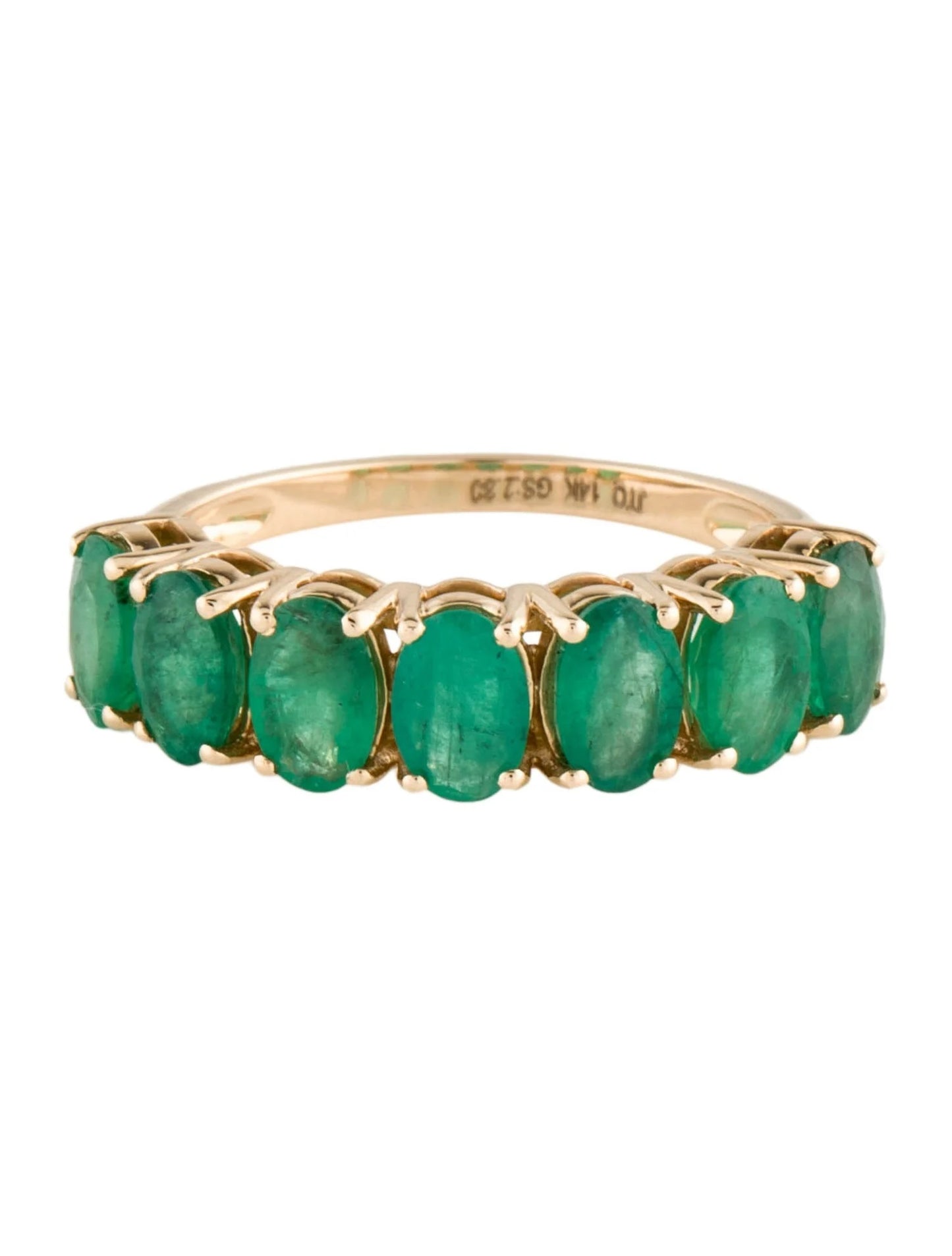 14K 2.80ctw Emerald Band