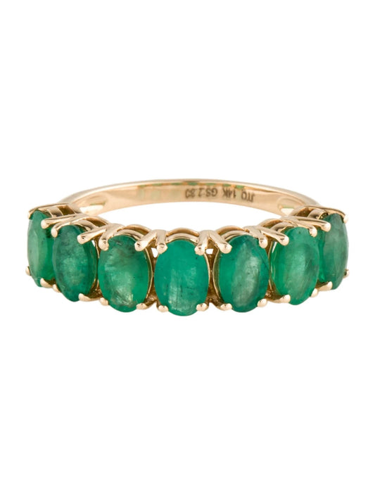 14K 2.80ctw Emerald Band