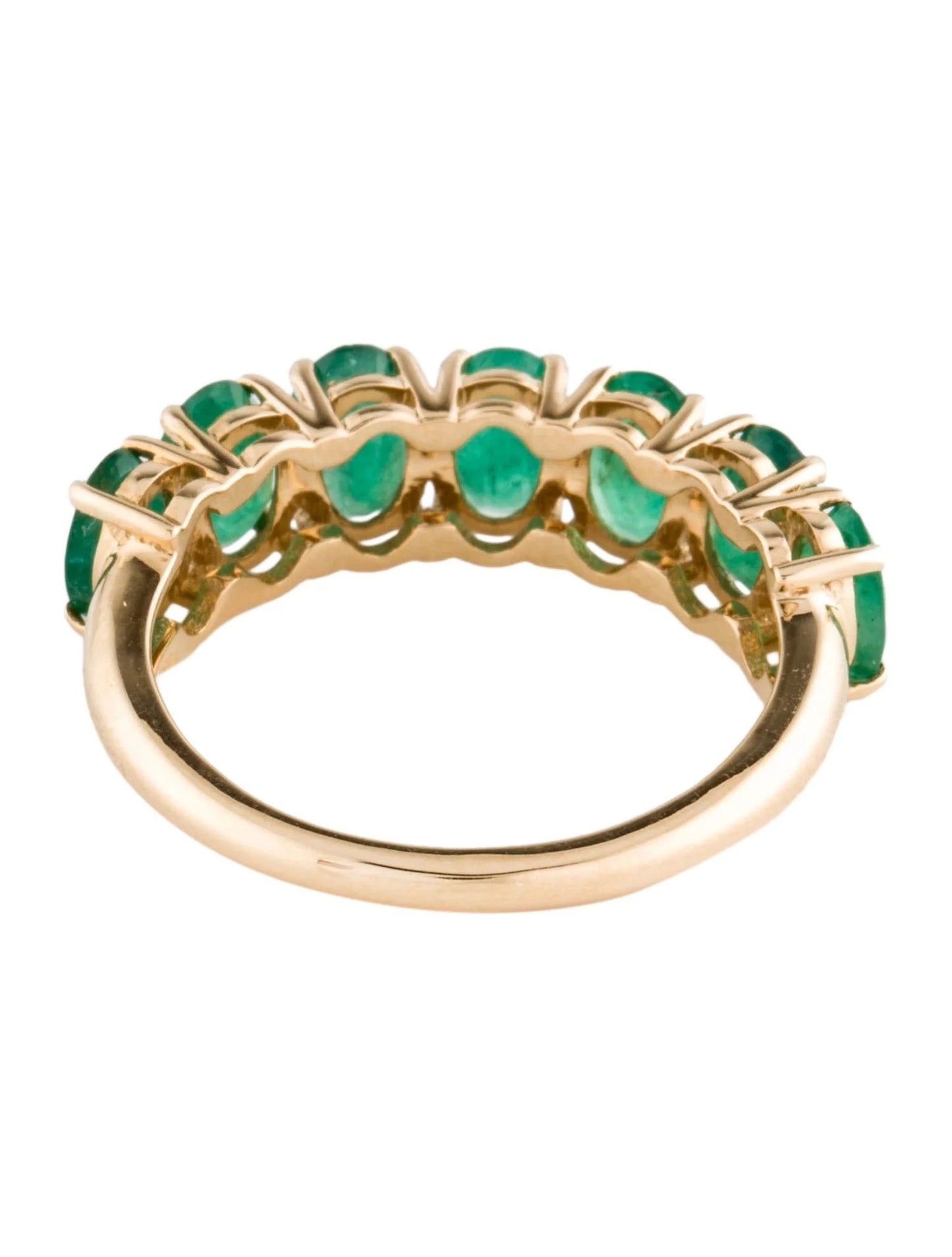 14K 2.80ctw Emerald Band