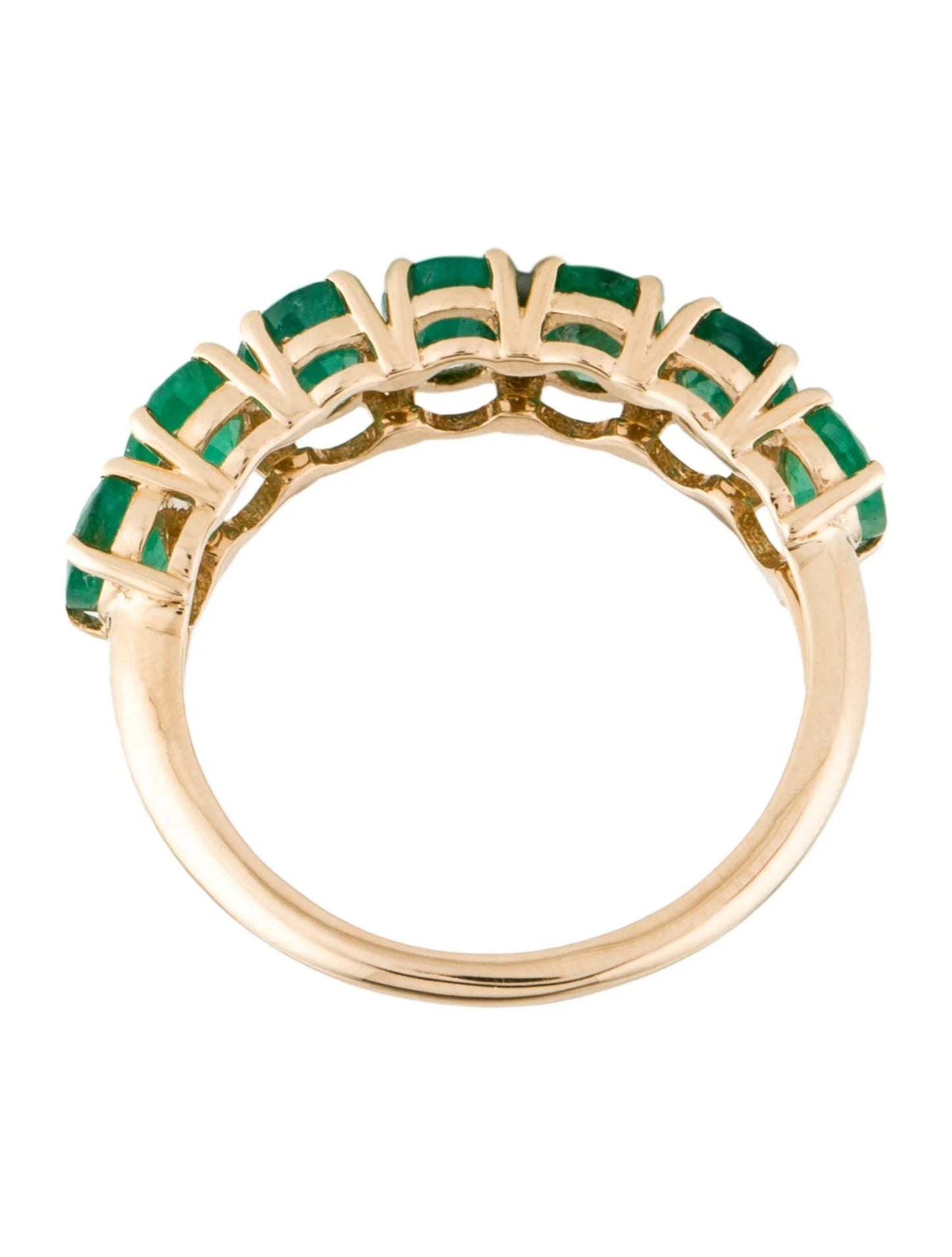 14K 2.80ctw Emerald Band