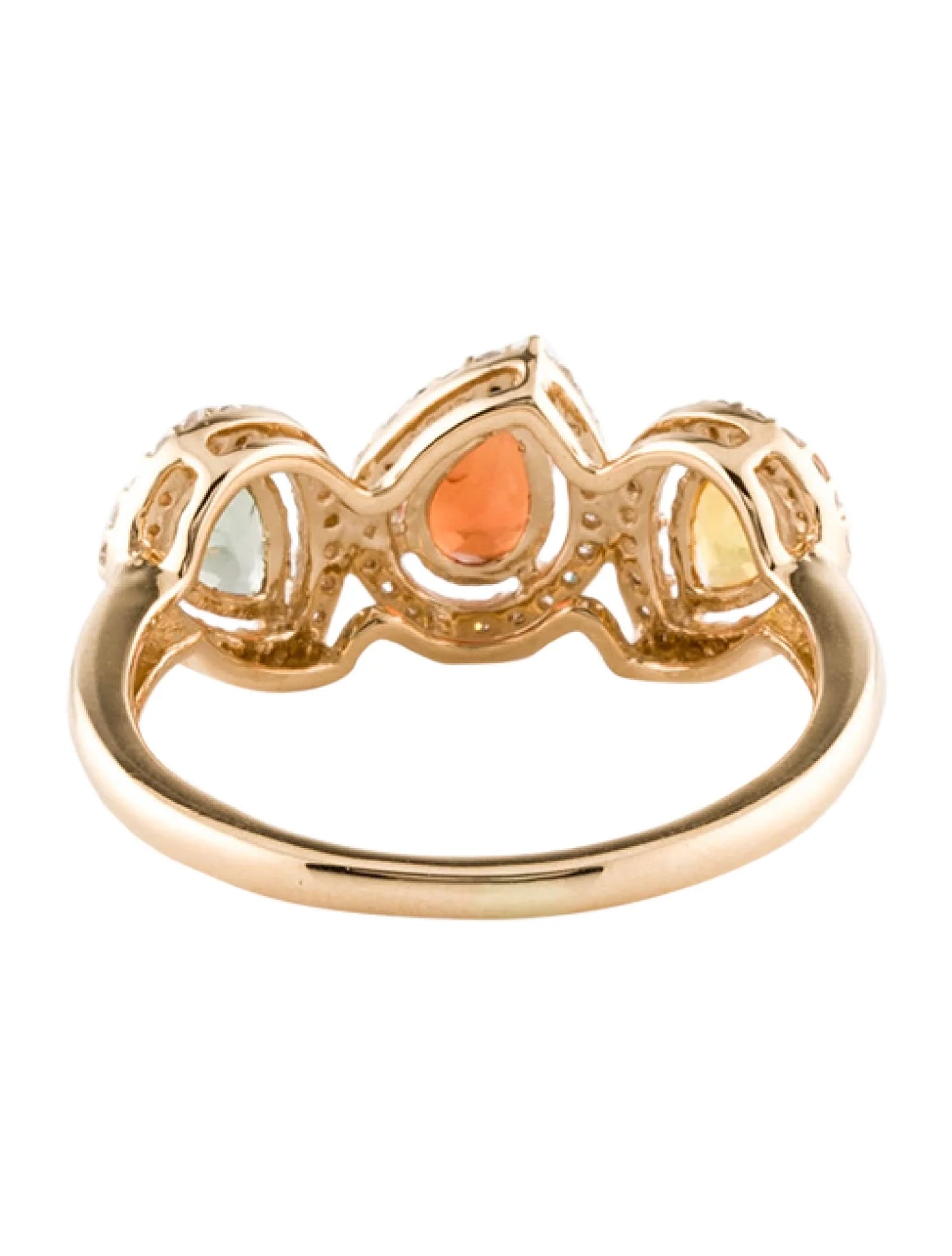 14K 1.29ctw Sapphire & Diamond Cocktail Ring