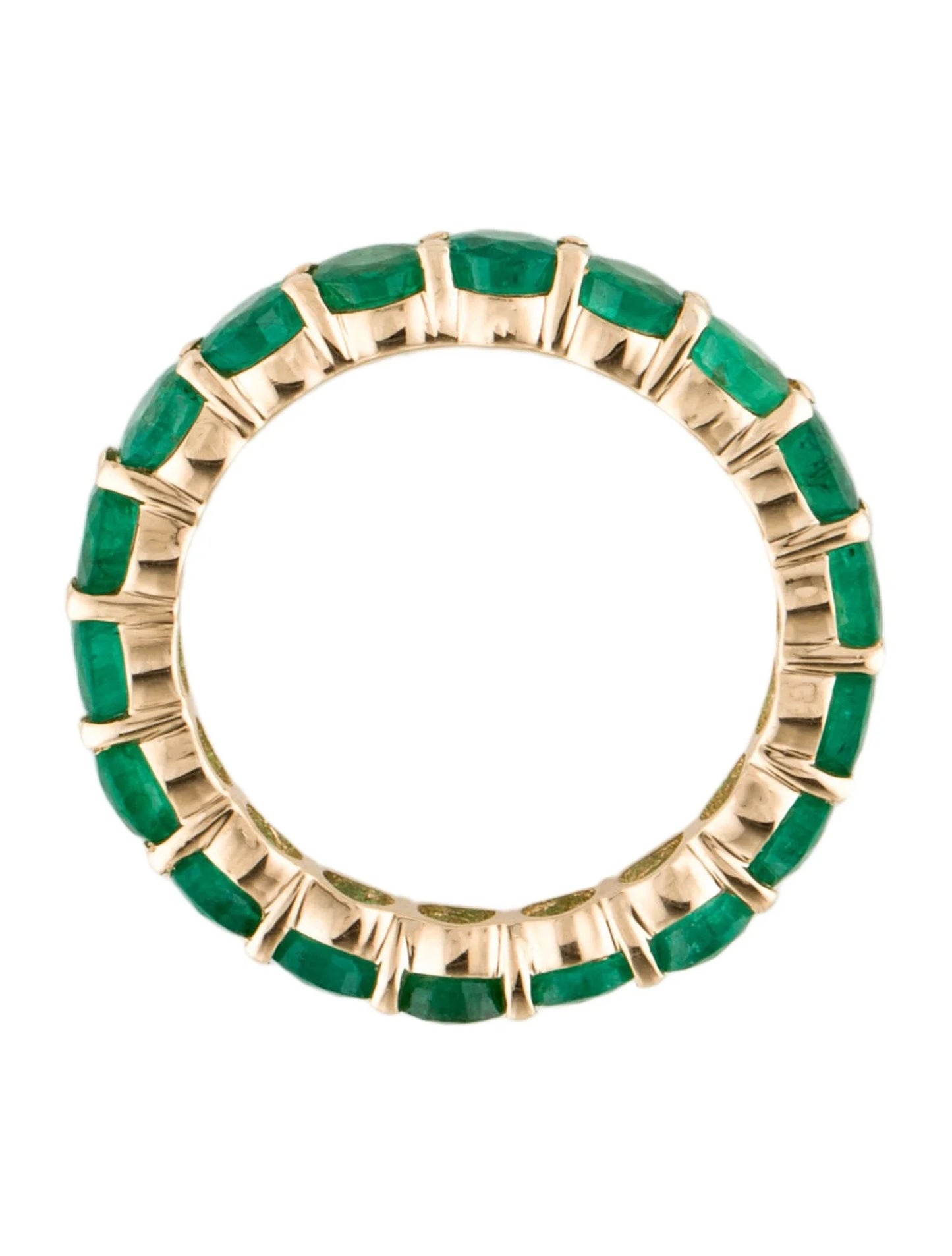 14K 2.88ctw Emerald Eternity Band
