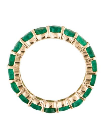 14K 2.88ctw Emerald Eternity Band