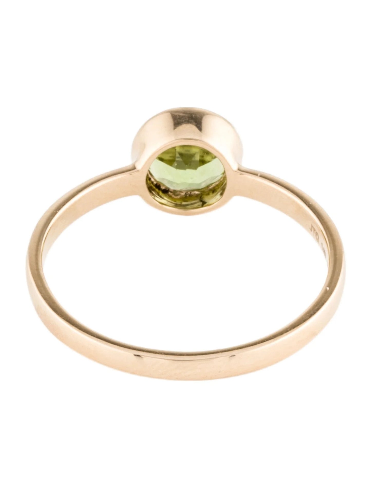 14K Peridot Solitaire Cocktail Ring