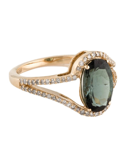 14K 2.70ctw Tourmaline & Diamond Cocktail Ring