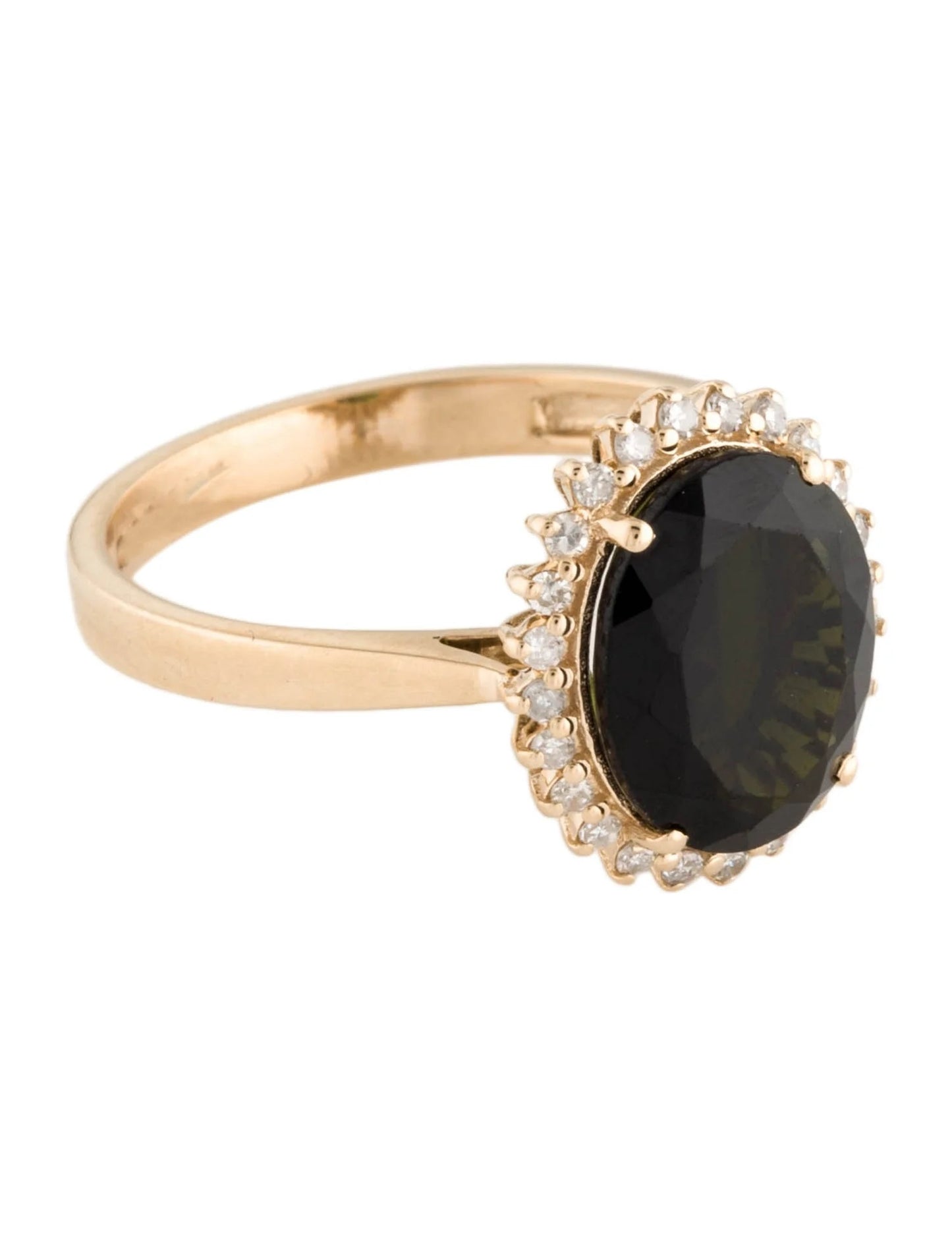 14K 3.42ctw Tourmaline & Diamond Cocktail Ring