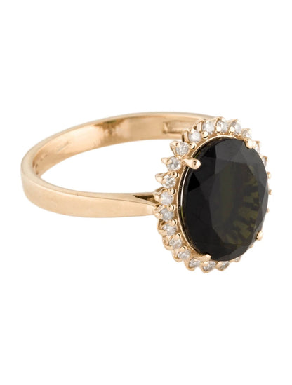 14K 3.42ctw Tourmaline & Diamond Cocktail Ring