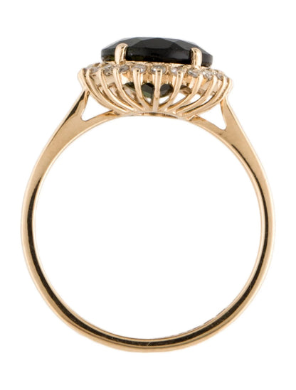 14K 3.42ctw Tourmaline & Diamond Cocktail Ring