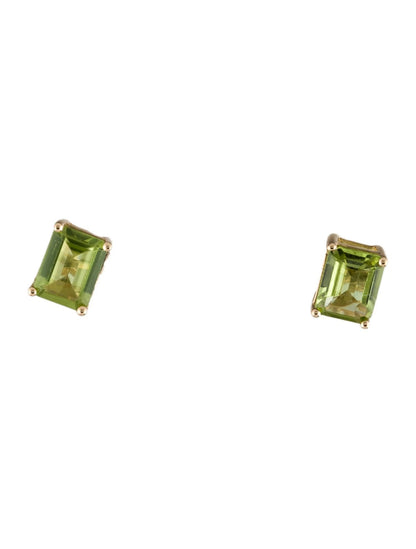 14K Peridot Stud Earrings