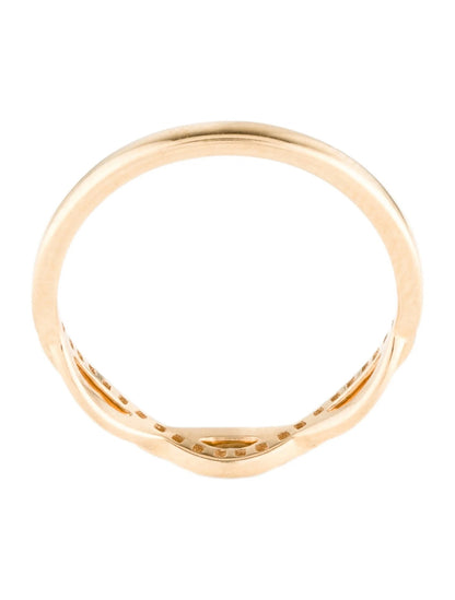 14K Diamond Wave Band Ring