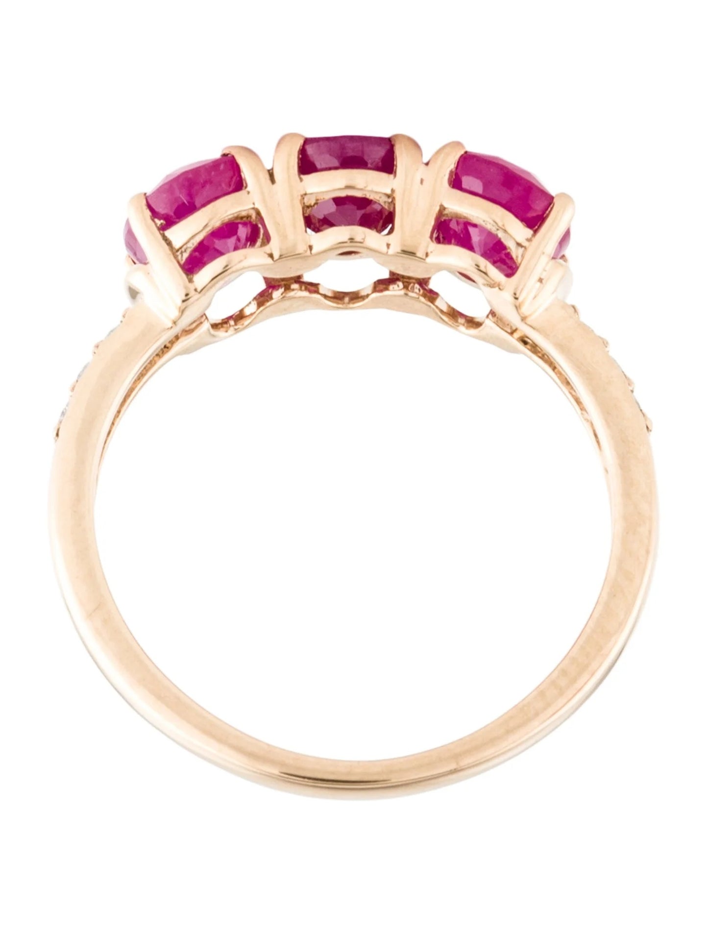 14K Ruby & Diamond Cocktail Band