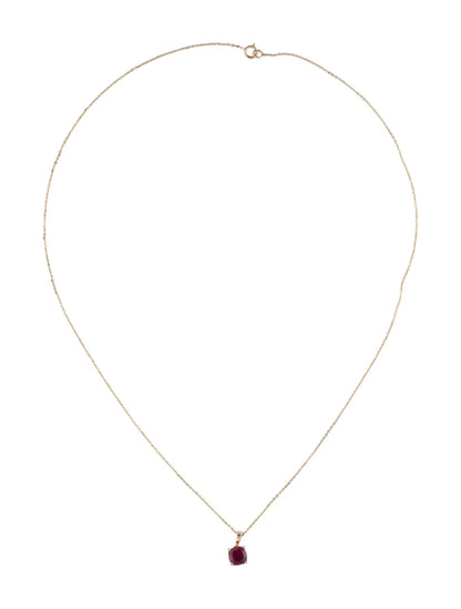 14K 1.49ct Ruby Pendant Necklace