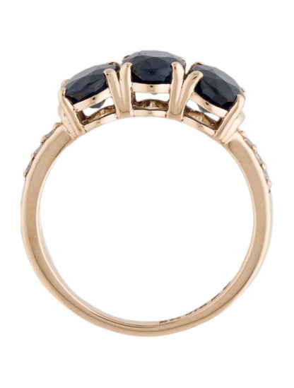 14K 2.93ctw Sapphire & Diamond Cocktail Ring