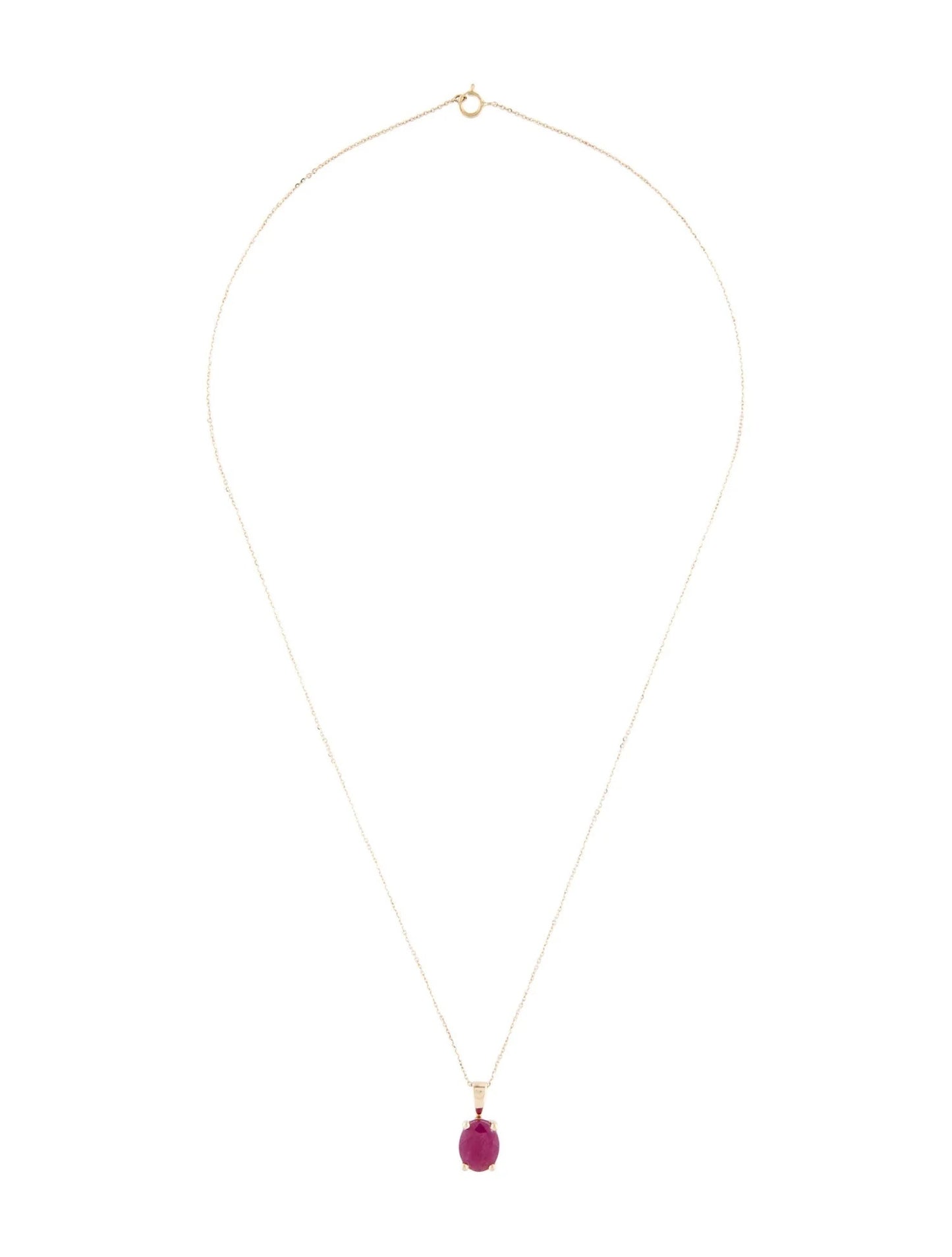 14K 2.87ct Ruby Pendant Necklace