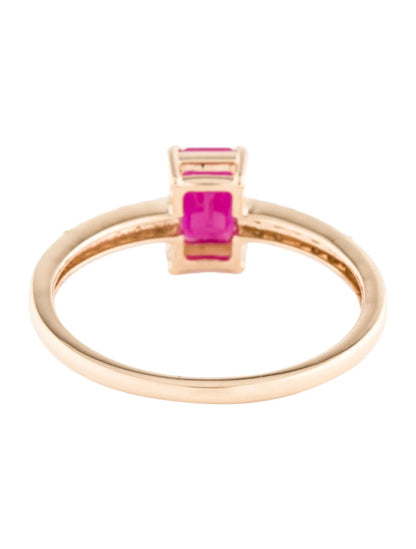 14K Ruby & Diamond Cocktail Ring