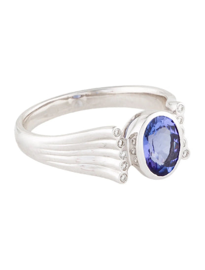 18K 1.25ct Tanzanite & Diamond Cocktail Ring