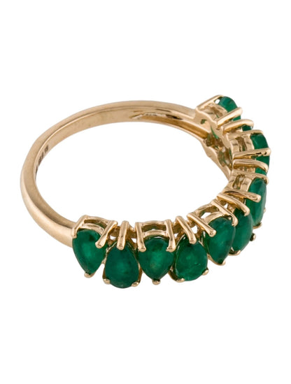 14K Emerald Band