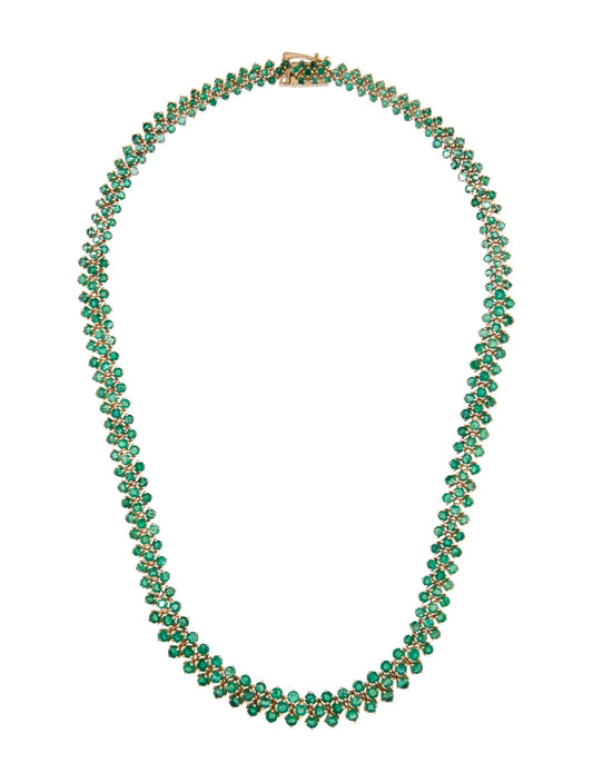 14K Emerald Graduated Collar
