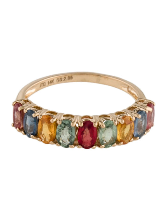 14K Sapphire Multi-Colored Band