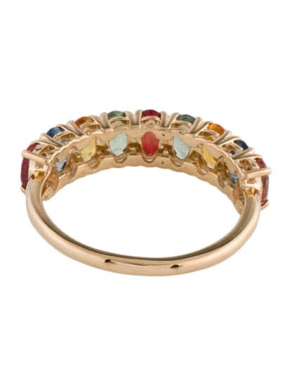 14K Sapphire Multi-Colored Band