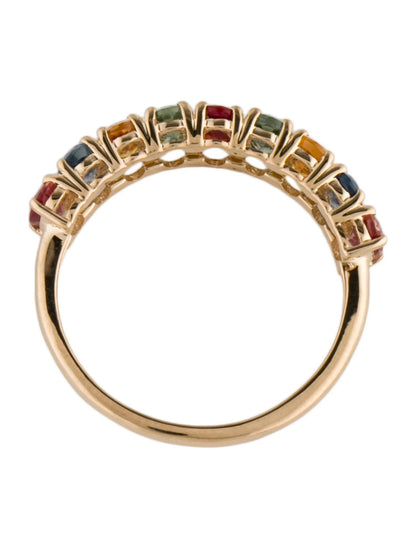14K Sapphire Multi-Colored Band
