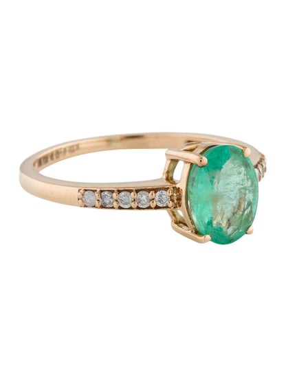 14K 1.72ct Emerald & Diamond Ring