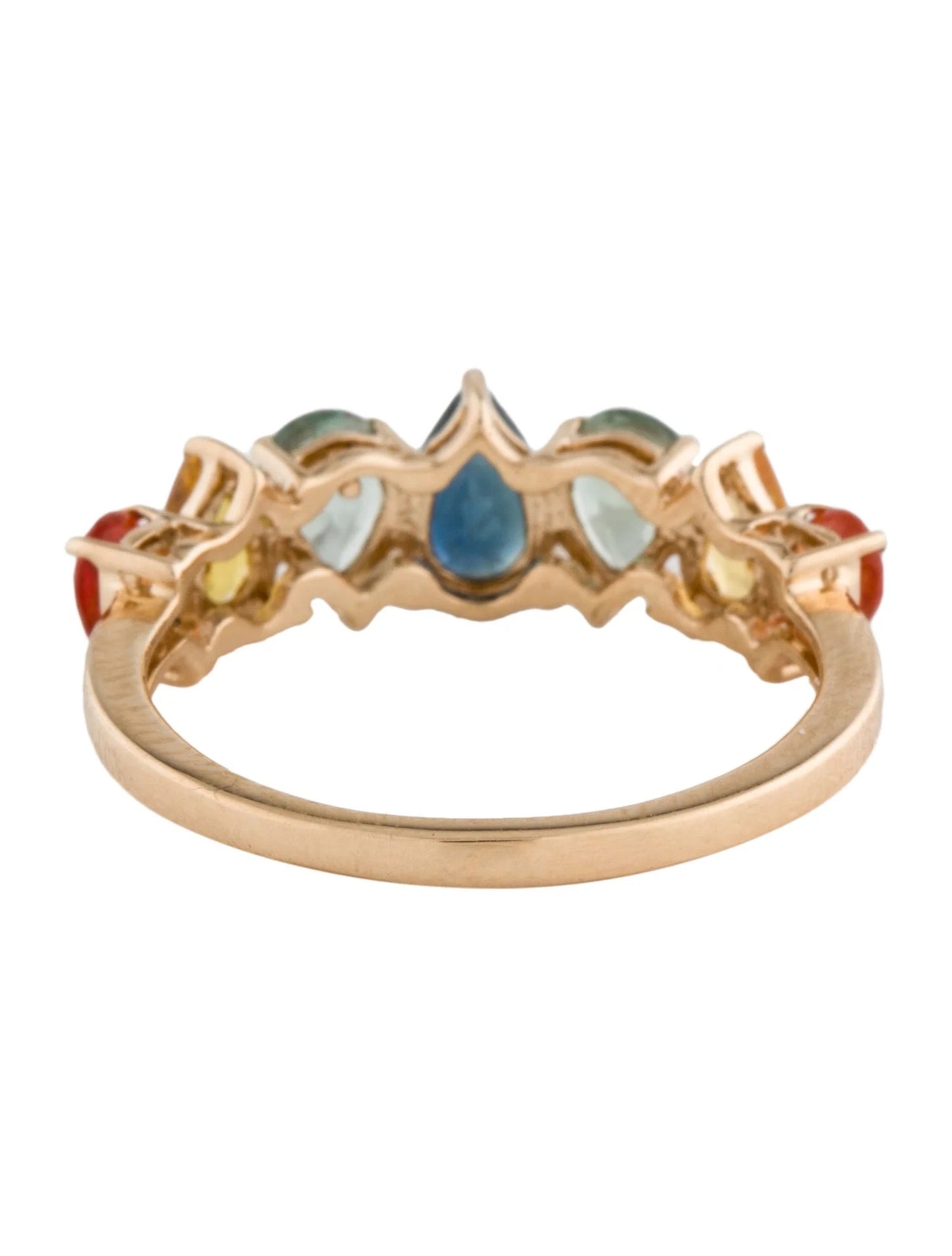 14K Sapphire Multi-Color Band