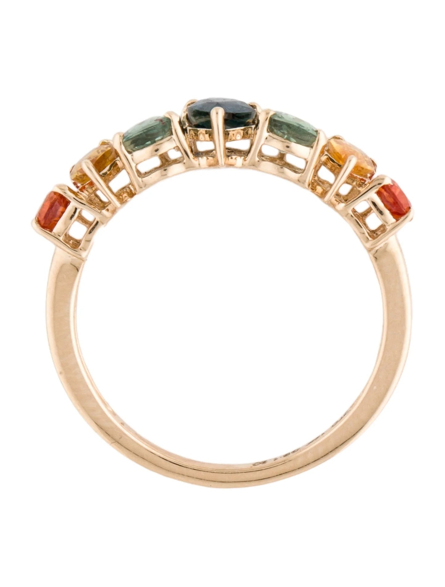 14K Sapphire Multi-Color Band