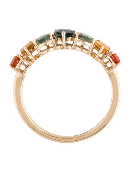 14K Sapphire Multi-Color Band