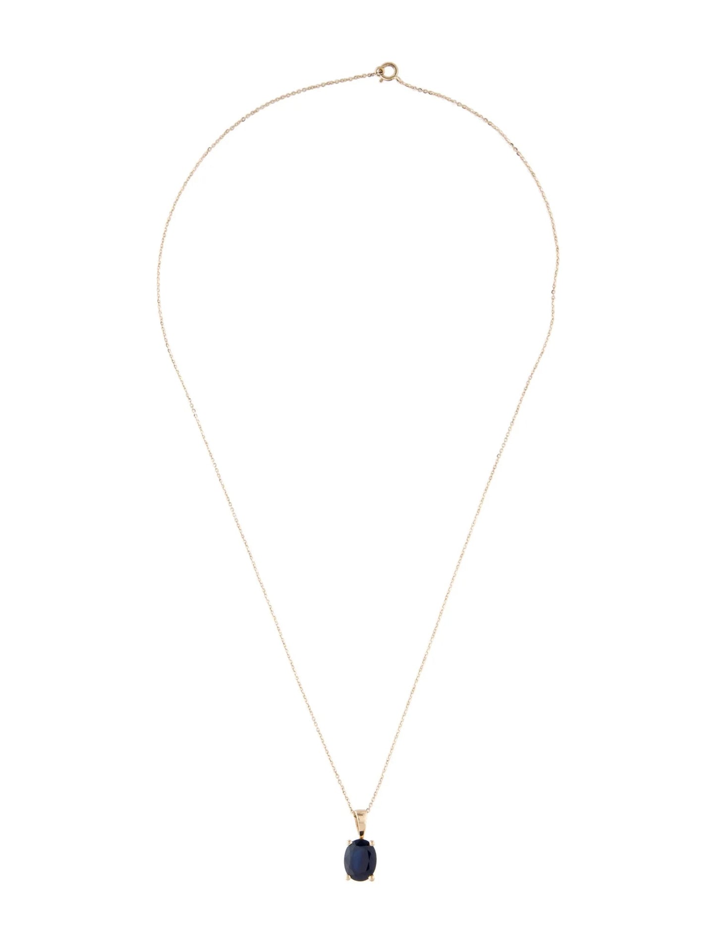 14K 2.91ct Sapphire Pendant Necklace