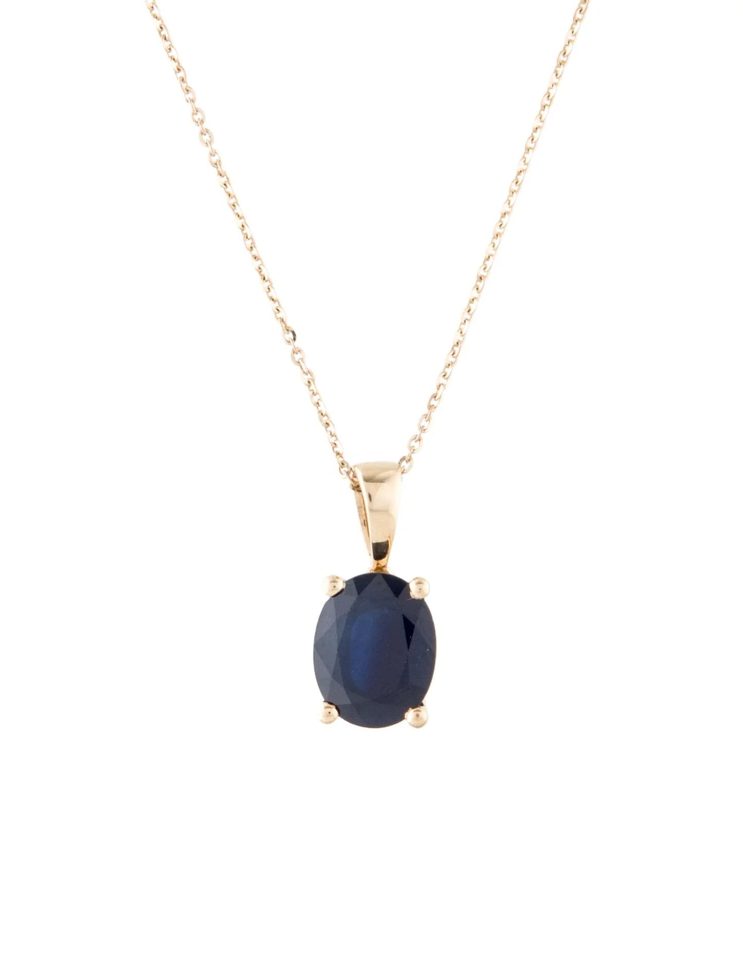 14K 2.91ct Sapphire Pendant Necklace