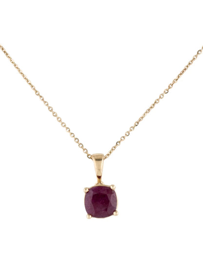 14K 1.56ct Ruby Pendant Necklace
