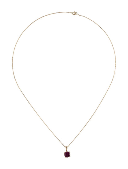 14K 1.56ct Ruby Pendant Necklace