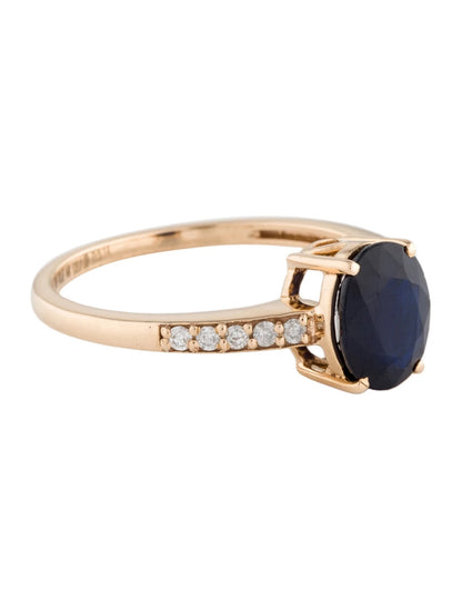 14K 2.38ct Sapphire & Diamond Ring