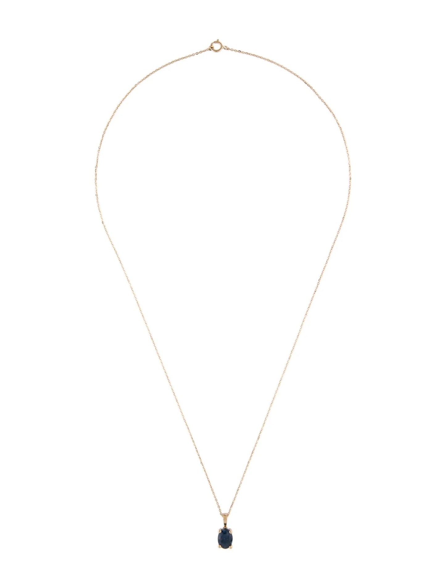 14K 1.50ct Sapphire Pendant Necklace