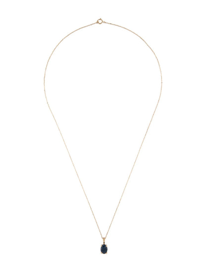 14K 1.50ct Sapphire Pendant Necklace