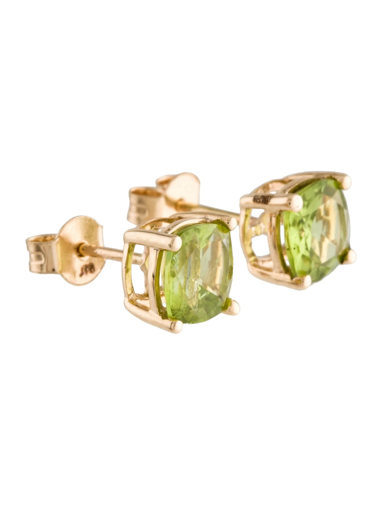 14K 2.78ctw Peridot Stud Earrings
