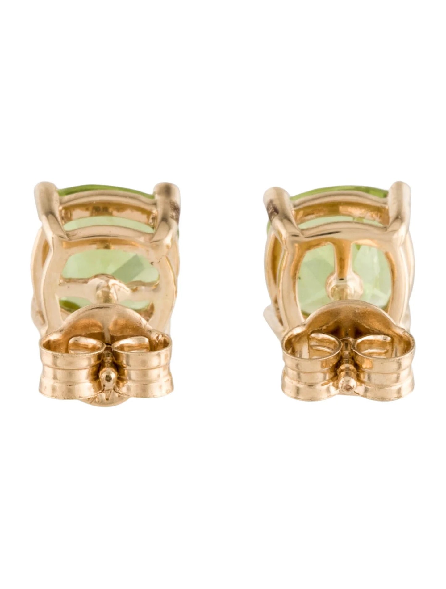 14K 2.78ctw Peridot Stud Earrings