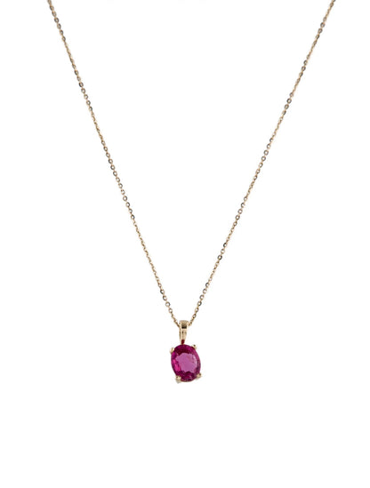 14K 0.78ctw Tourmaline Pendant Necklace
