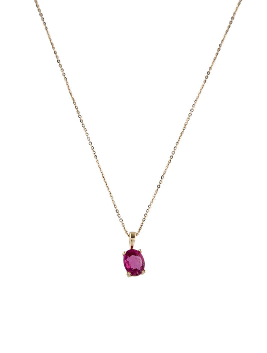 14K 0.78ctw Tourmaline Pendant Necklace