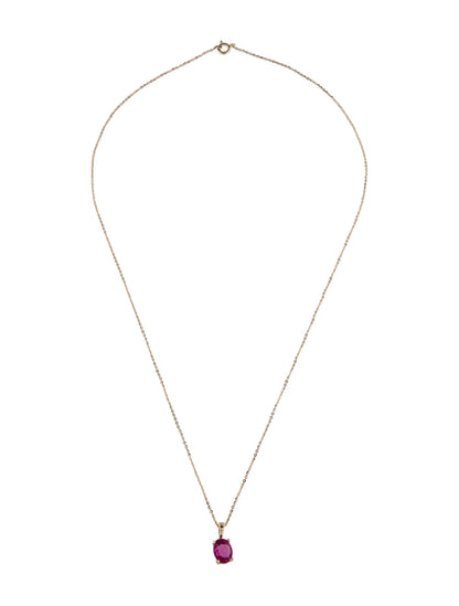 14K 0.78ctw Tourmaline Pendant Necklace